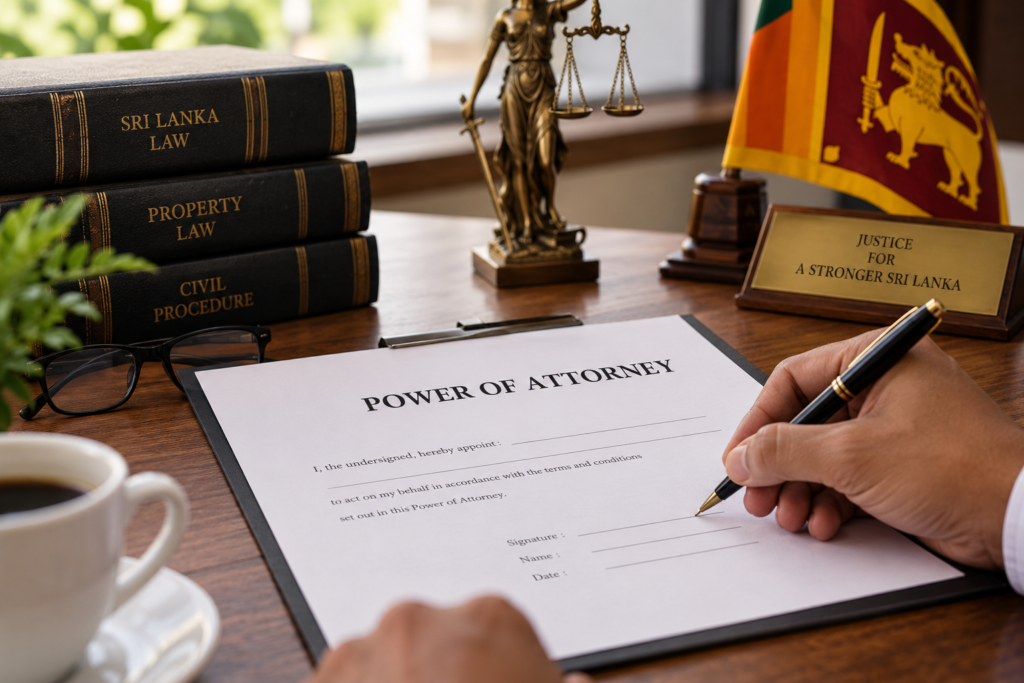 ඇටෝර්නි බලපත්‍රය (Power of Attorney) සම්බන්ධ ශ්‍රී ලංකා නීතිමය ලේඛනය