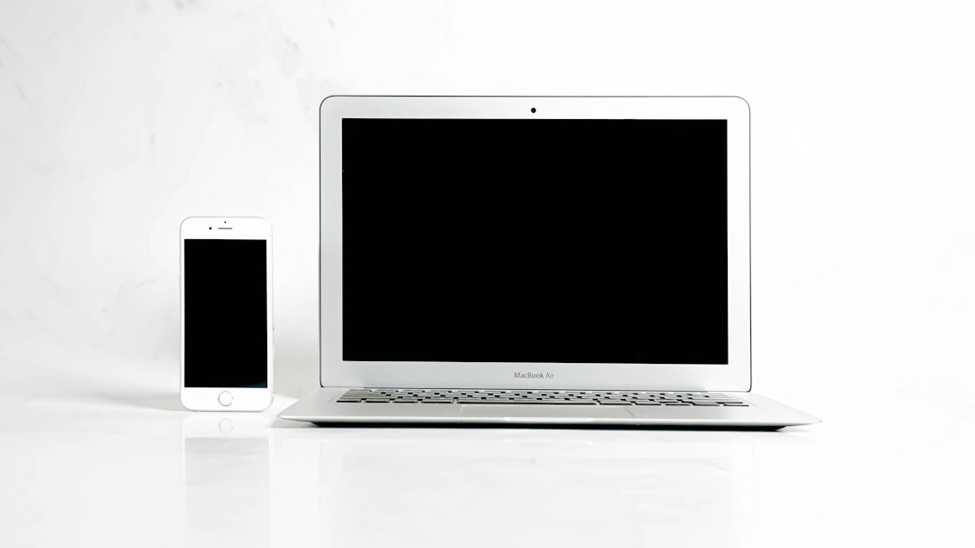 Phone and laptop showing a digital communication record
